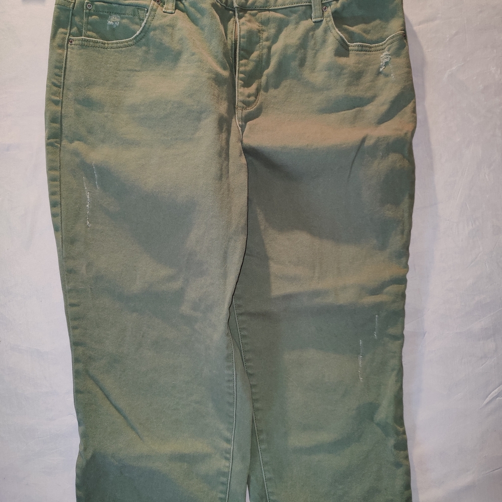 Time and Tru Sage Green Mid-Rise Pants - Picture 6 of 8